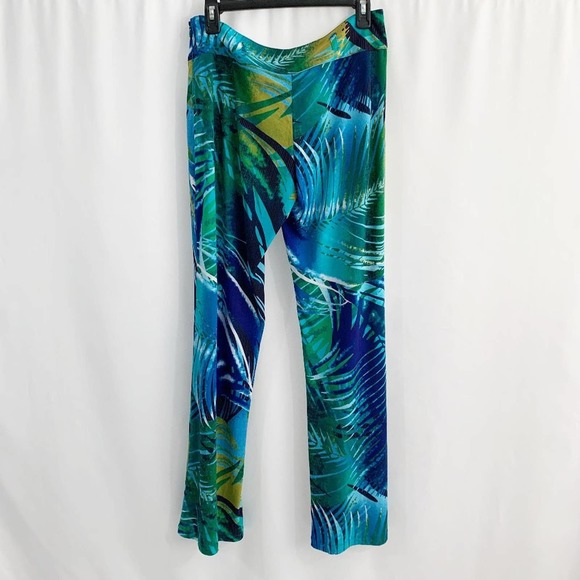 Cache Blue and Green Multi Print Tropical Pant - Picture 1 of 7